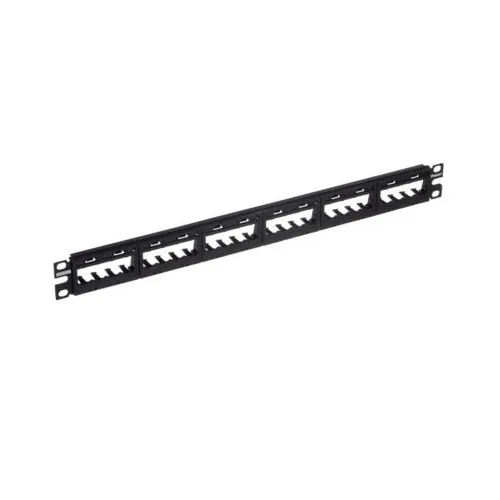 1 RU 24 Port Patch Panel Kit Black UICMPPK6G24BL