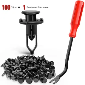 100 Pcs Head 18mm Hole 9mm Nylon Push-Type Automotive Clips Rivet Retainer Rear Bumper Cover Push-Type Retainer for Toyota #52161-02020 52161-16010 9mm