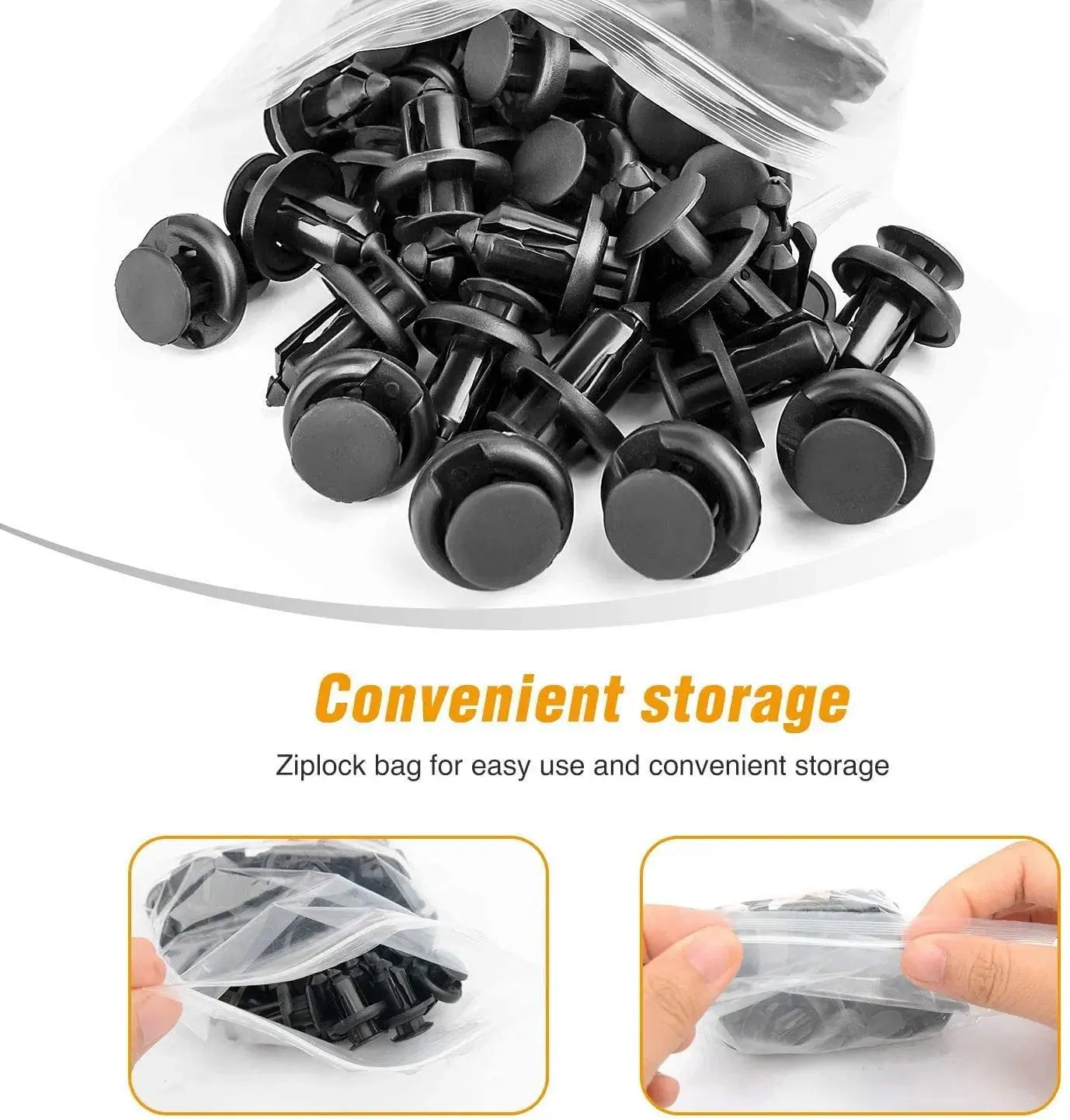 100 Pcs Hole 10mm Car Push Retainer Clips Kits For Honda Acura 91503-SZ3-003