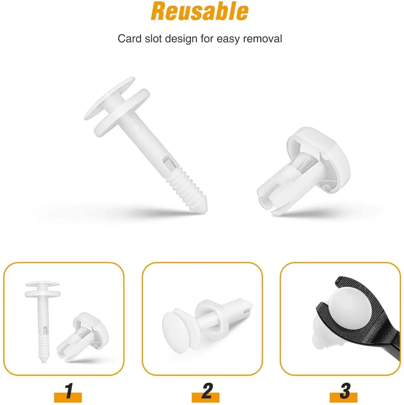 25 Pcs Head 15mm Hole 7mm Car Push Retainer Clips Kits For GM Chevrolet Cadillac GMC