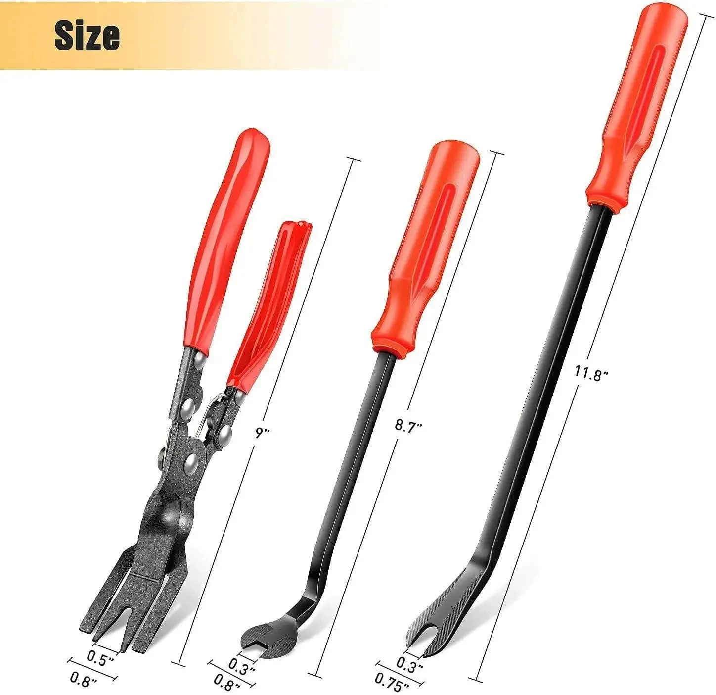 3 Pcs Clip Pliers Set Fastener Remover