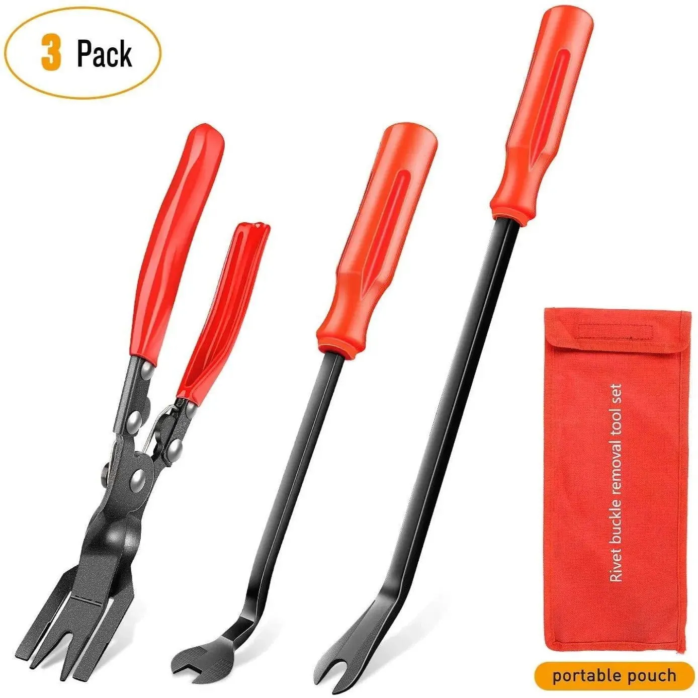 3 Pcs Clip Pliers Set Fastener Remover