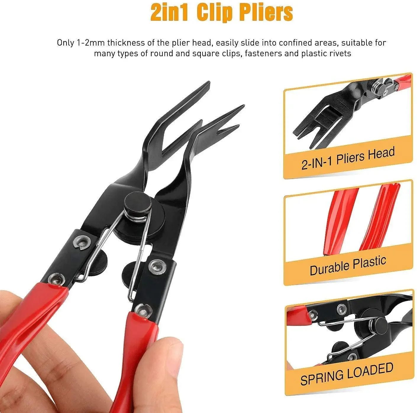 3 Pcs Clip Pliers Set Fastener Remover
