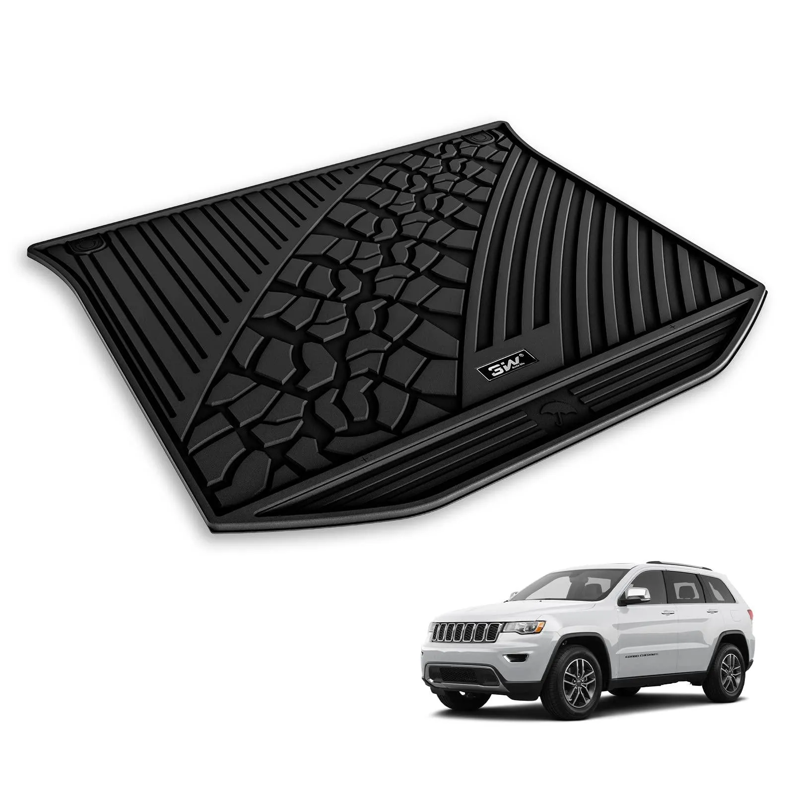 3W Jeep Grand Cherokee 2013-2015 (Non L or WK) Custom Floor Mat Trunk Mat TPE Material & All-Weather Protection