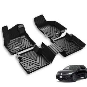 3W Volkswagen Tiguan 5 Seat Only 2018-2024 Custom Floor Mats TPE Material & All-Weather Protection
