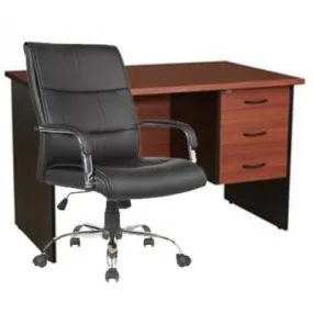 4 feet Office Desk   Leather swivel chair-107