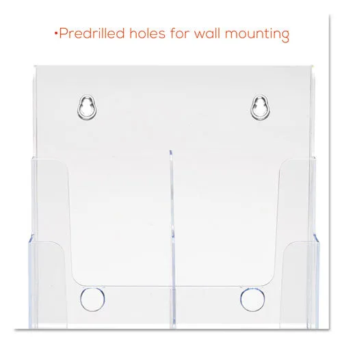 6-compartment Docuholder, Leaflet Size, 9.63w X 6.25d X 12.63h, Clear, Ships In 4-6 Business Days