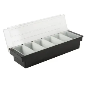 6 COMPARTMENT PLASTIC CONDIMENT DISPENSER