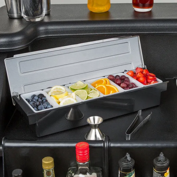 6 COMPARTMENT PLASTIC CONDIMENT DISPENSER