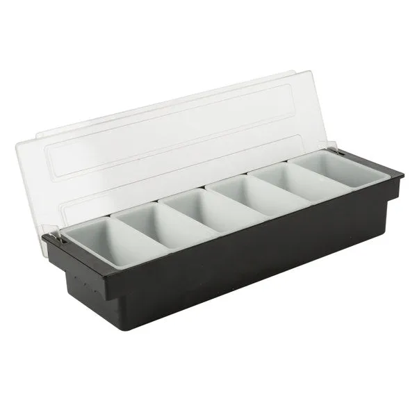 6 COMPARTMENT PLASTIC CONDIMENT DISPENSER