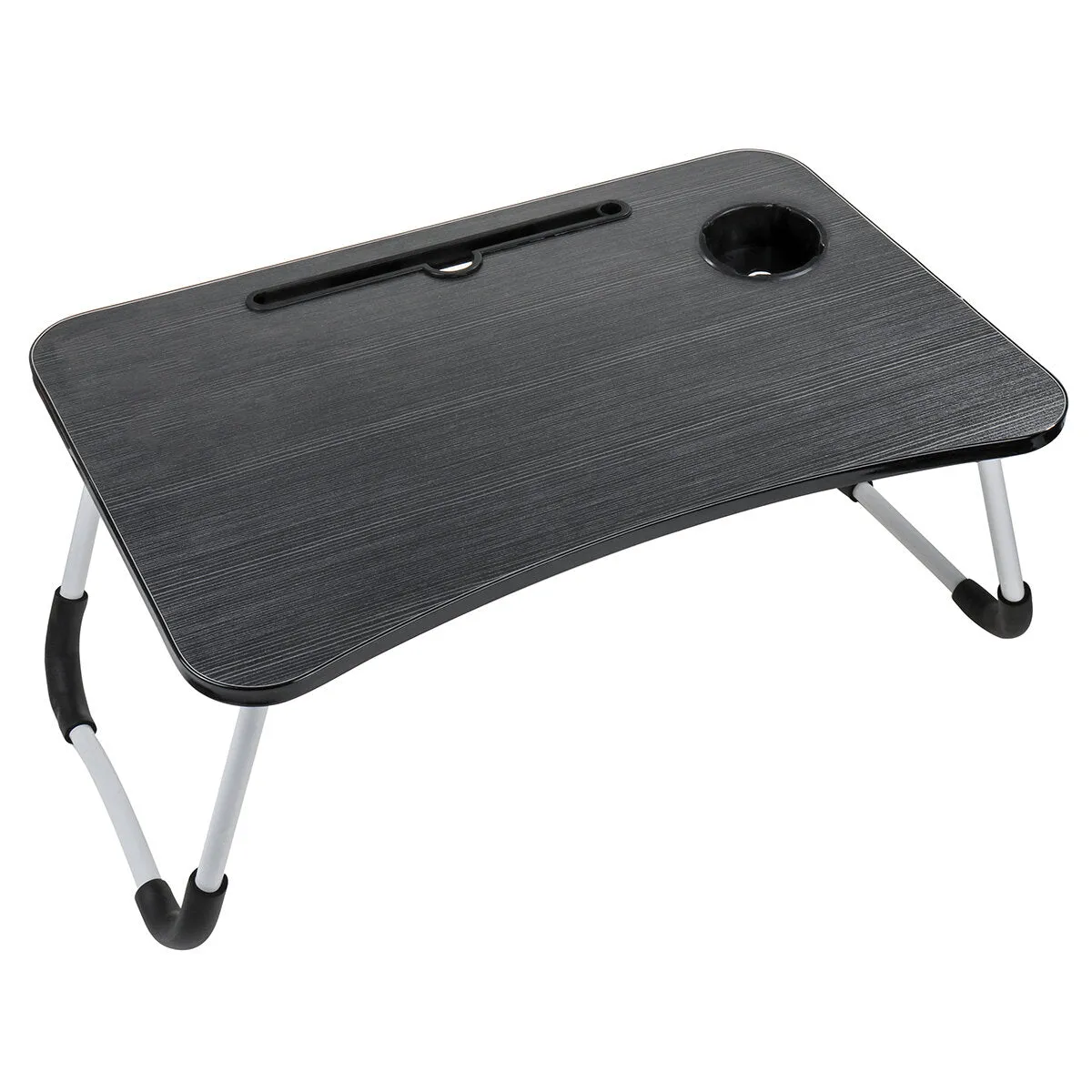 60 x 40 x 28cm Bed Tray Desk Folding Computer Desk With Card Slot And Cup Holder