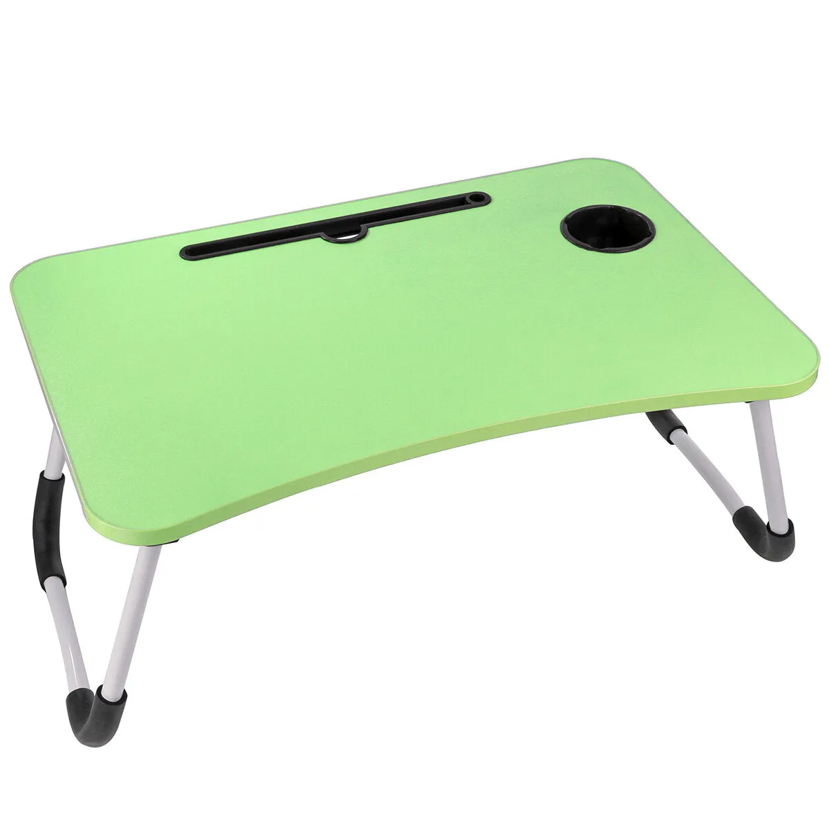 60 x 40 x 28cm Bed Tray Desk Folding Computer Desk With Card Slot And Cup Holder