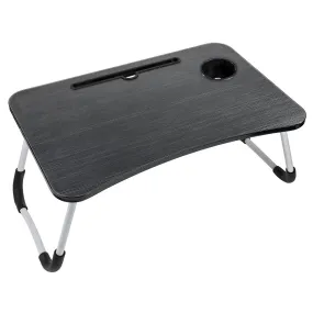 60 x 40 x 28cm Bed Tray Desk Folding Computer Desk With Card Slot And Cup Holder