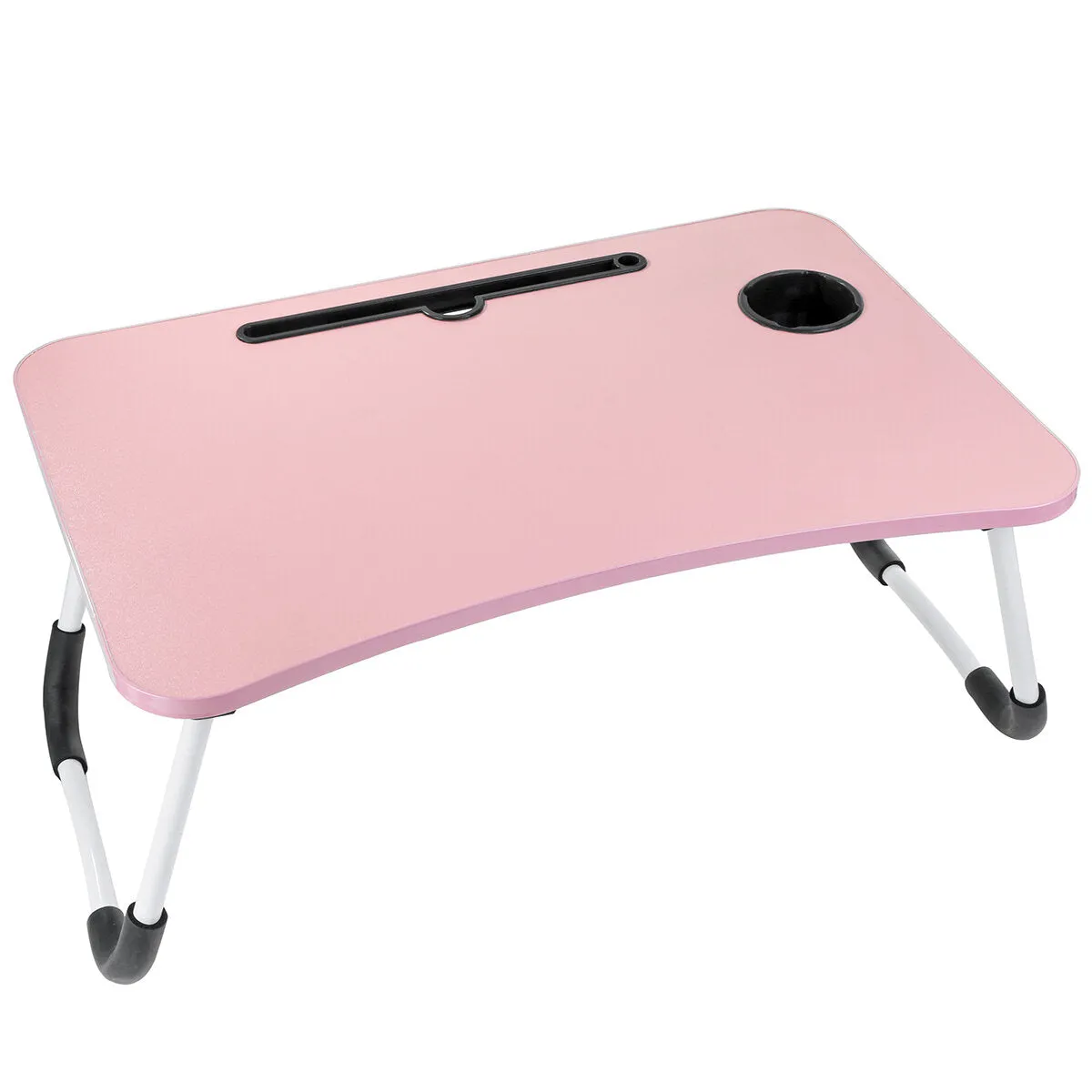 60 x 40 x 28cm Bed Tray Desk Folding Computer Desk With Card Slot And Cup Holder