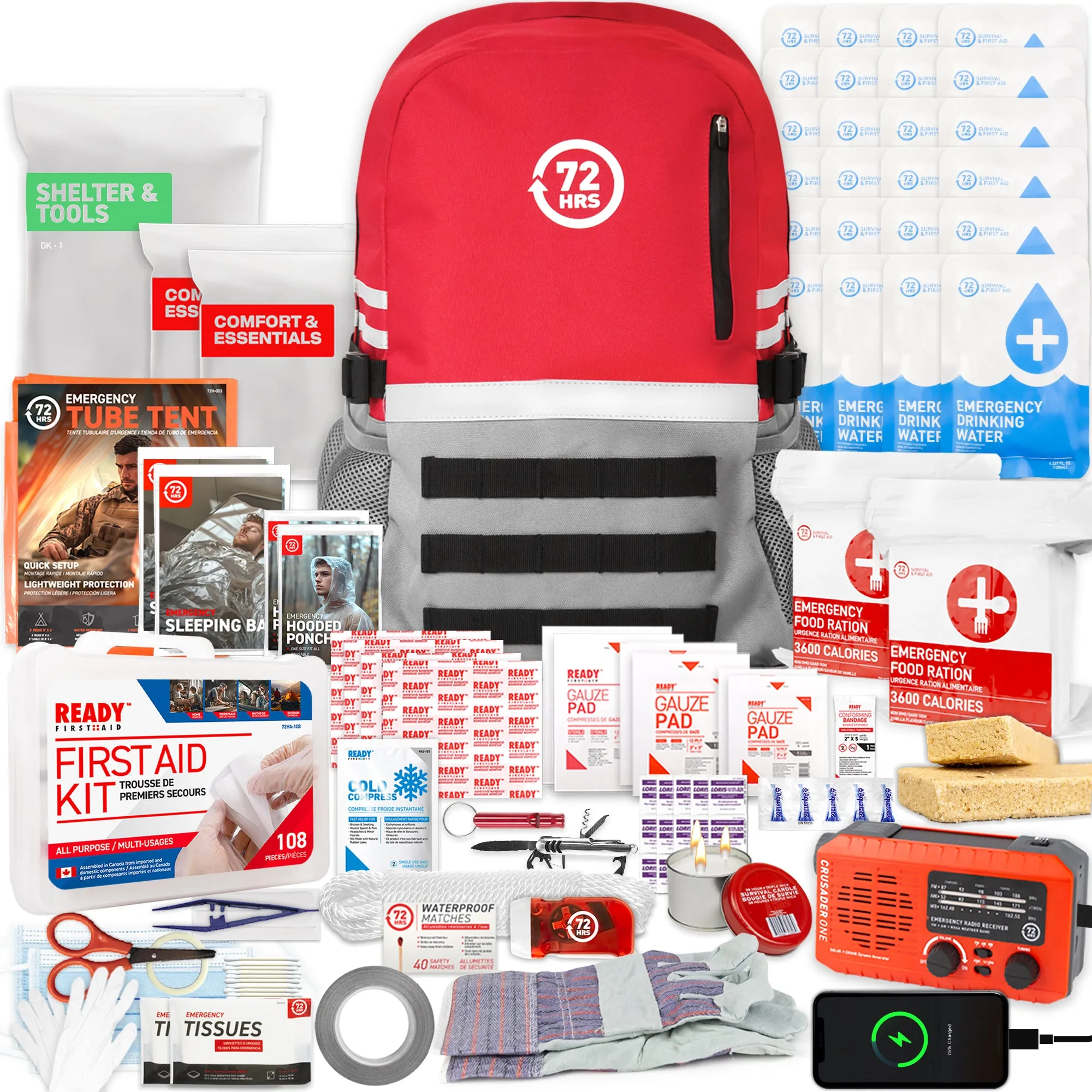72HRS Deluxe Backpack - Emergency Survival Kit