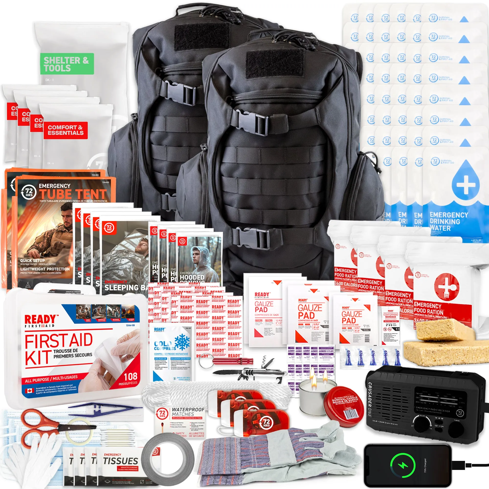 72HRS Deluxe Backpack - Emergency Survival Kit