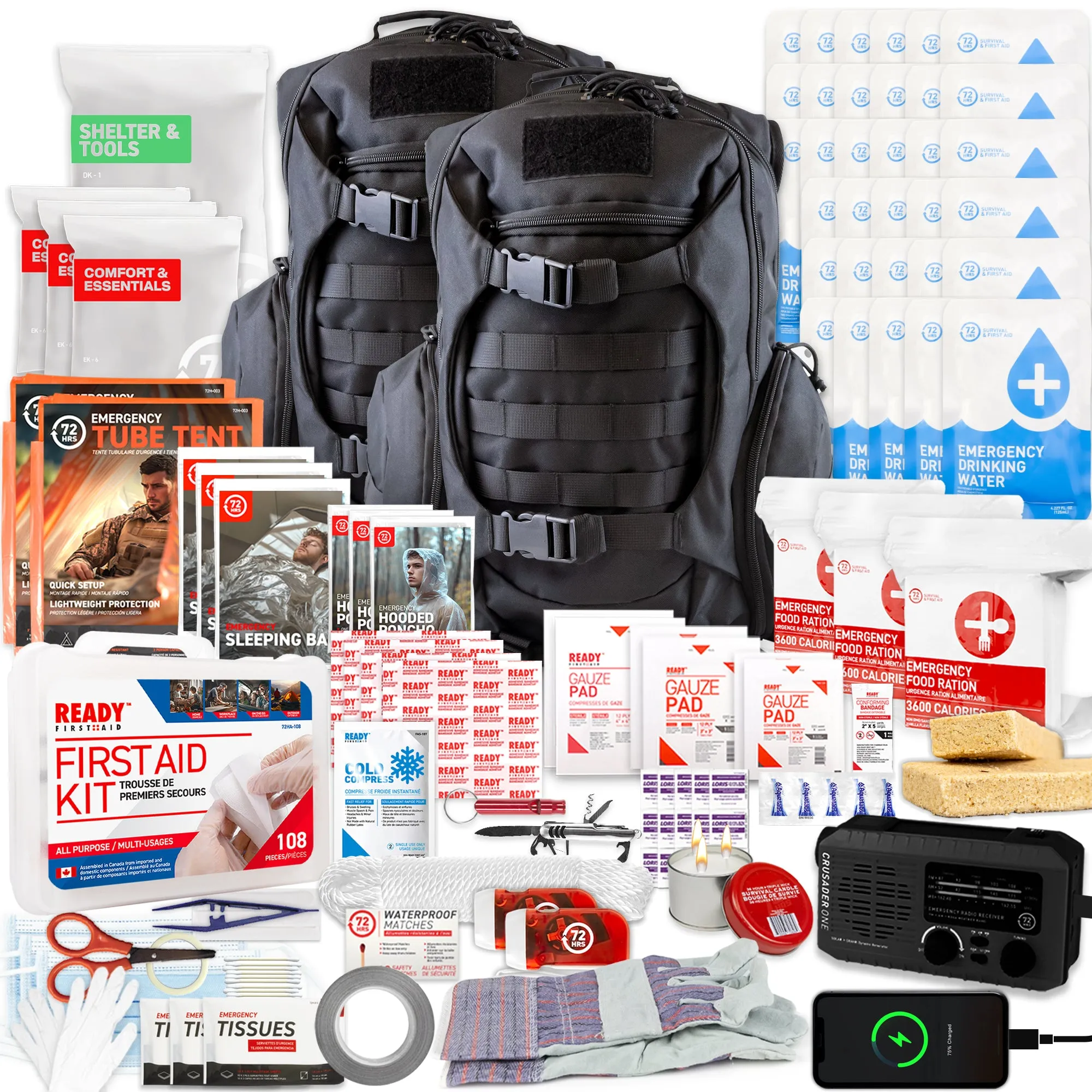 72HRS Deluxe Backpack - Emergency Survival Kit