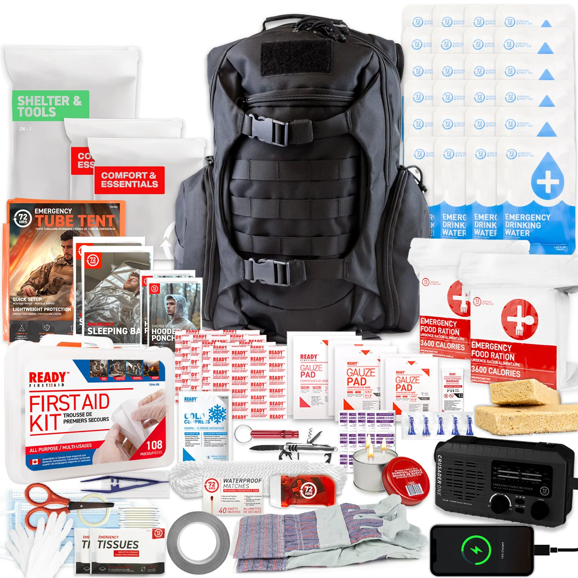 72HRS Deluxe Backpack - Emergency Survival Kit