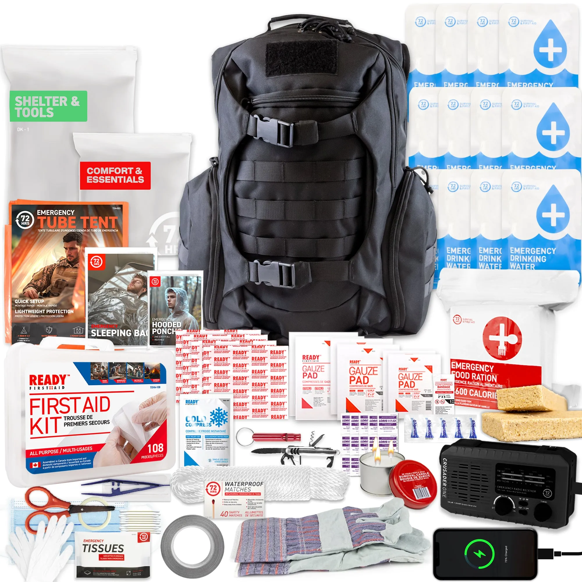 72HRS Deluxe Backpack - Emergency Survival Kit