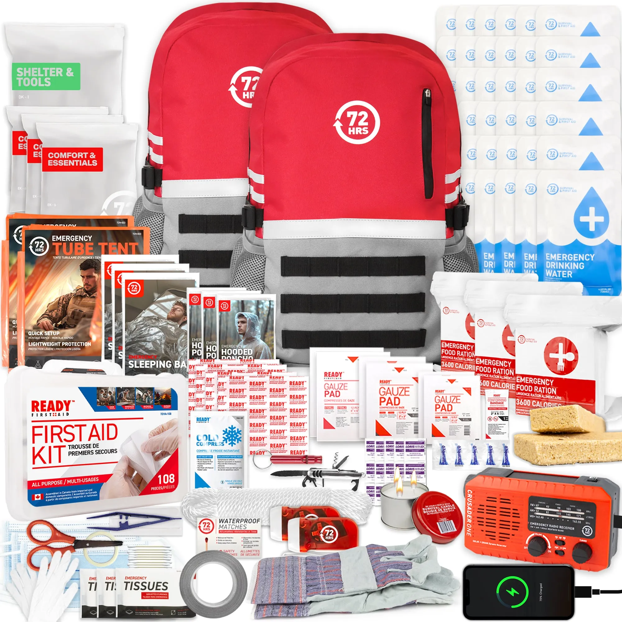 72HRS Deluxe Backpack - Emergency Survival Kit