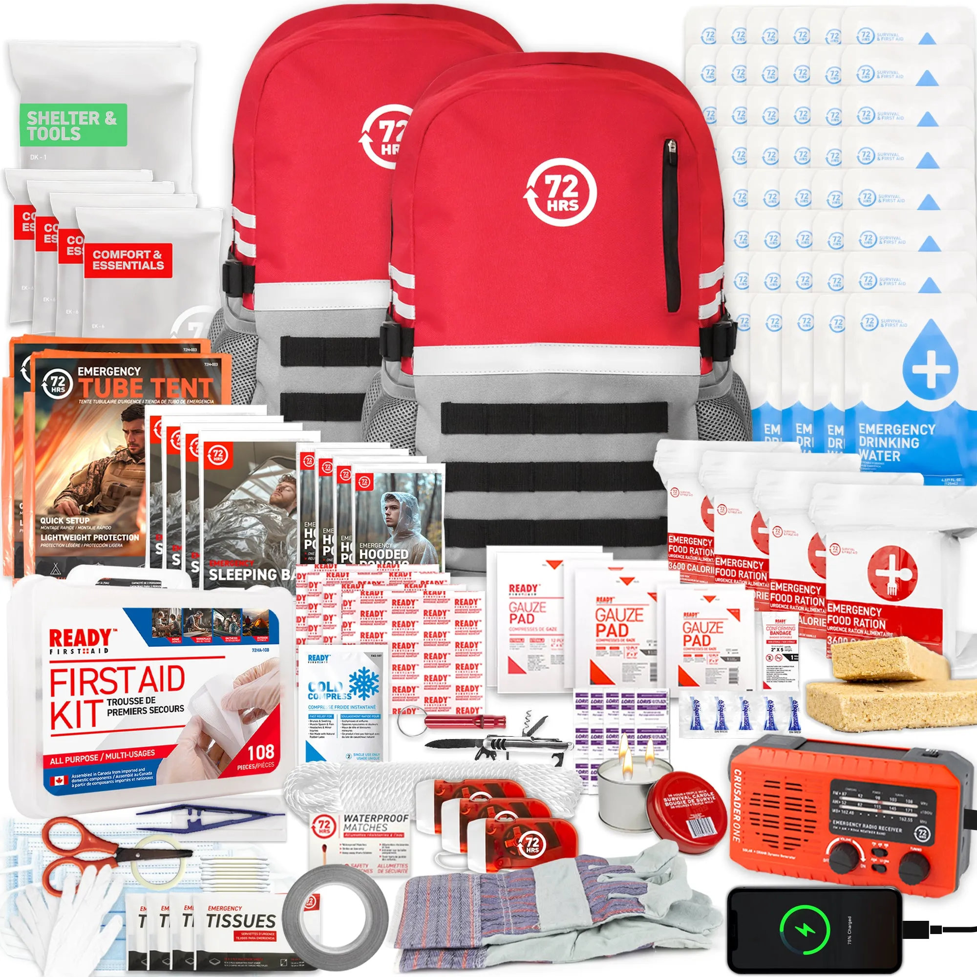 72HRS Deluxe Backpack - Emergency Survival Kit