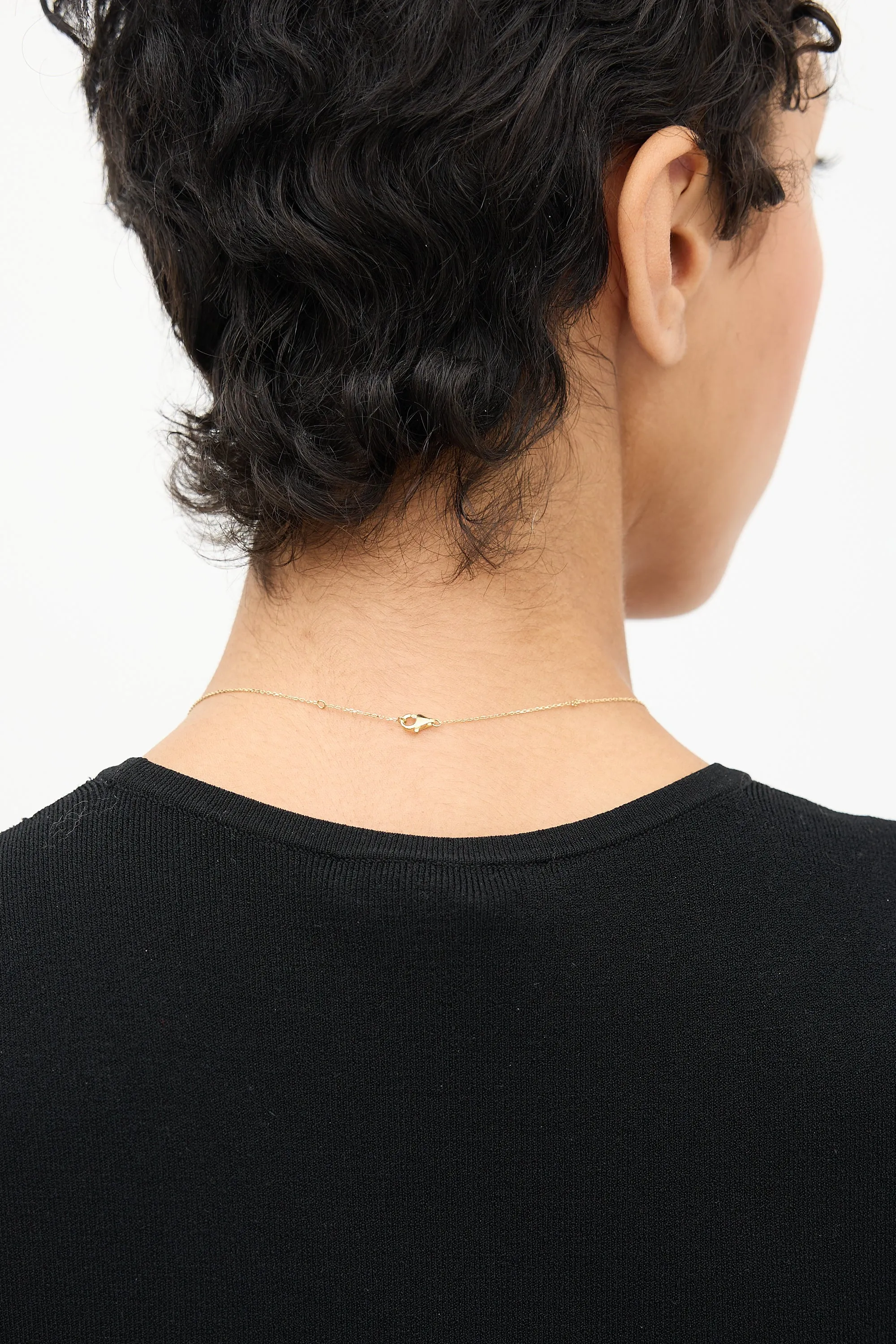 9K Gold & Diamond Hexagon Amulet Necklace
