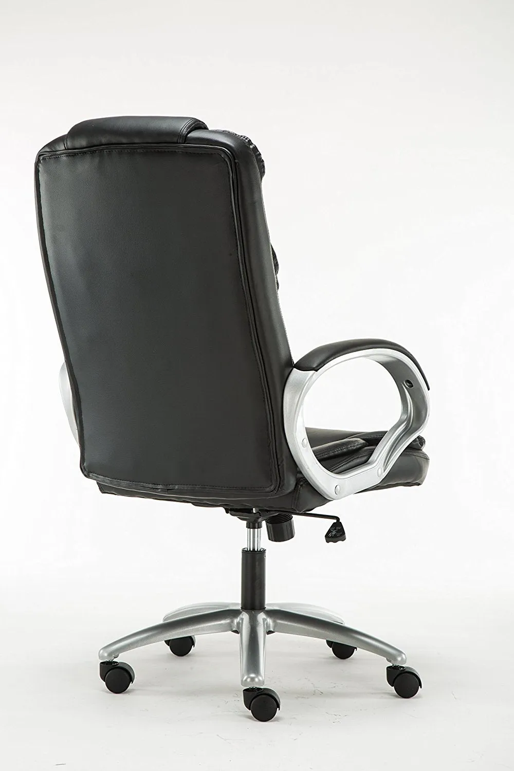 Adjustable Tilt High Back Swivel Leather Executive Chair, Black