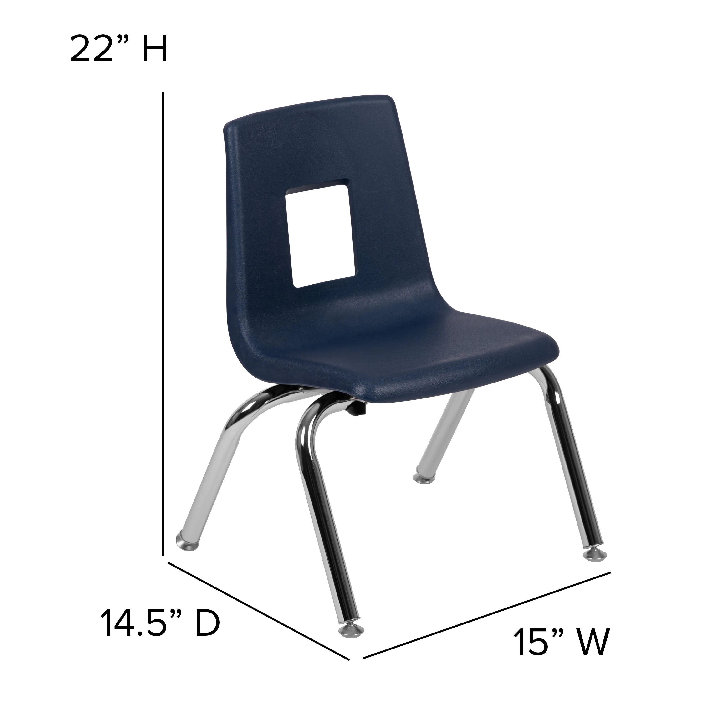Advantage Student Stack School Chair - 12-inch