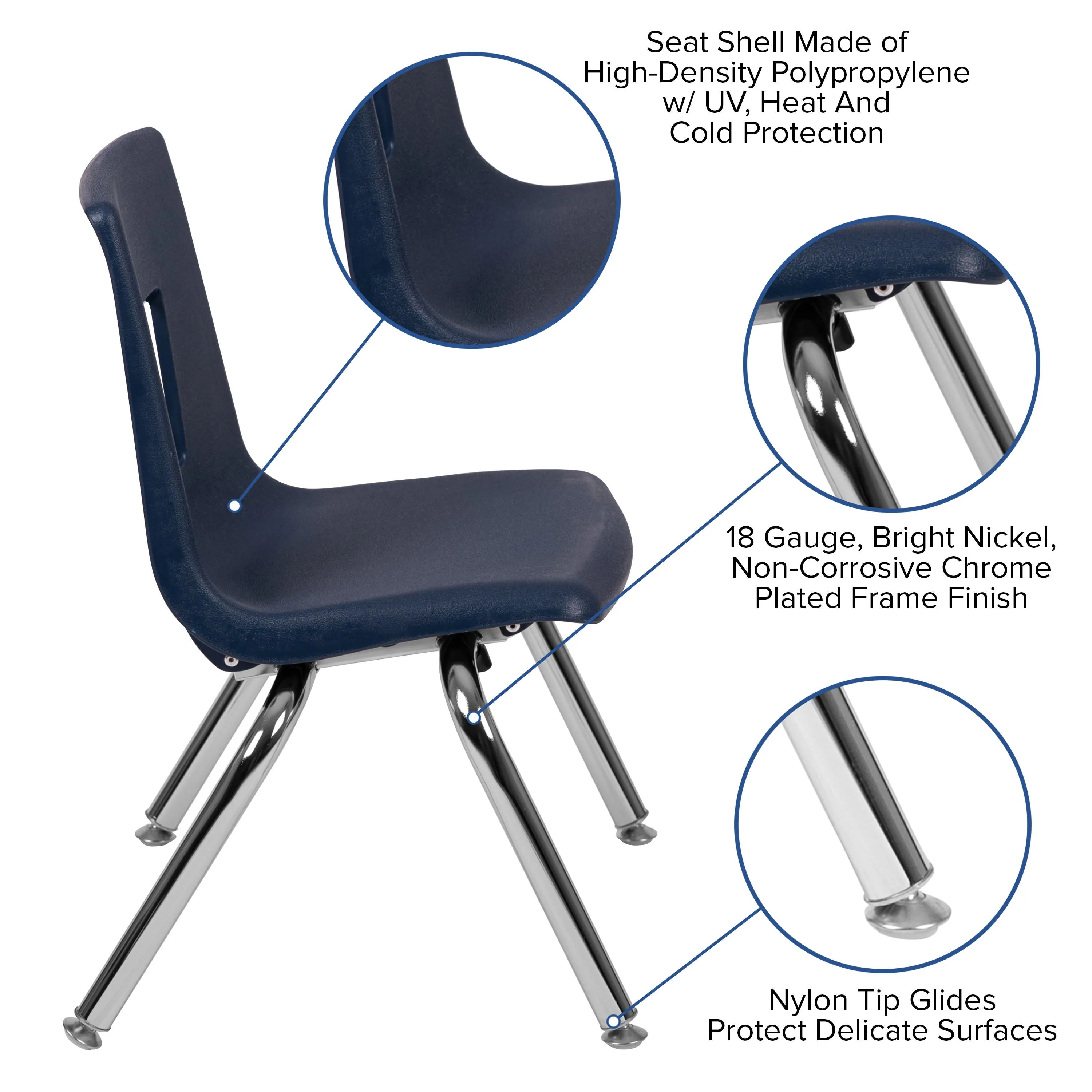 Advantage Student Stack School Chair - 12-inch