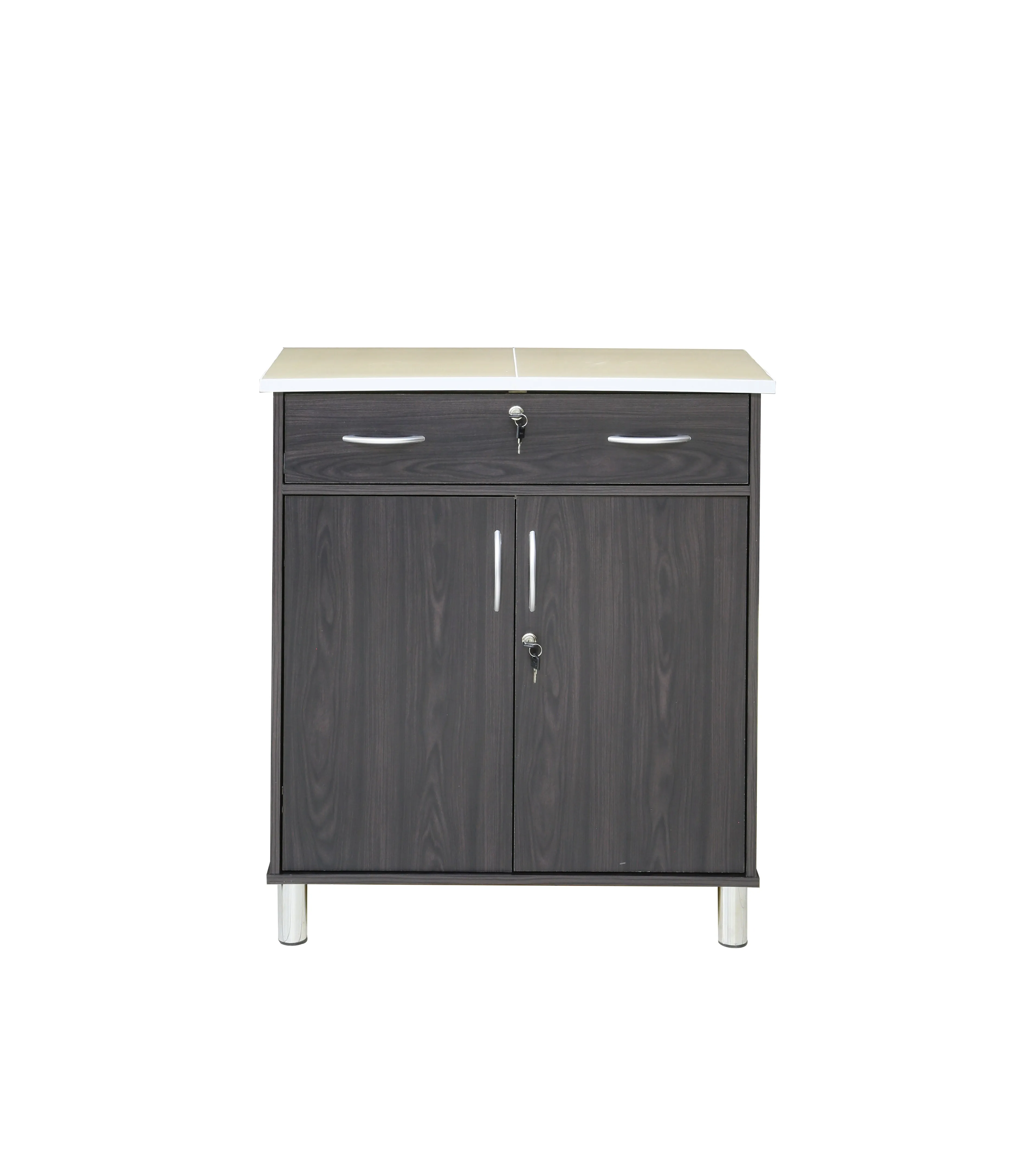 AFT Wooden Dark Kitchen Storage Cabinet, Brown