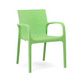 ALISSA STACKABLE ARM CHAIR, GREEN