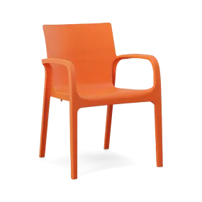 ALISSA STACKABLE ARM CHAIR, ORANGE