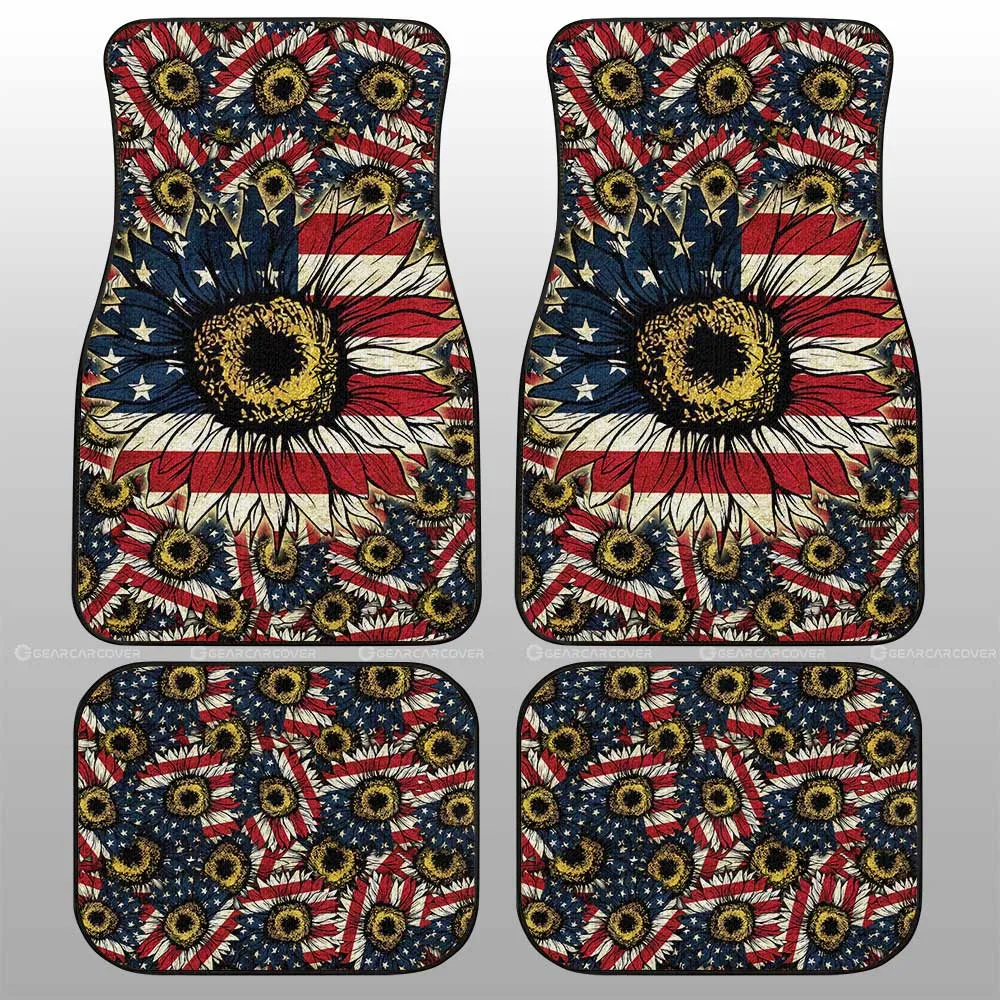 American Sunflower Car Floor Mats Custom Car Accessories