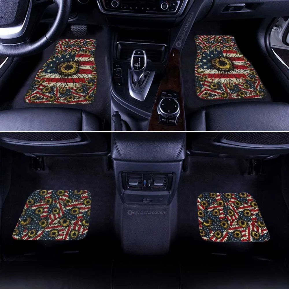 American Sunflower Car Floor Mats Custom Car Accessories