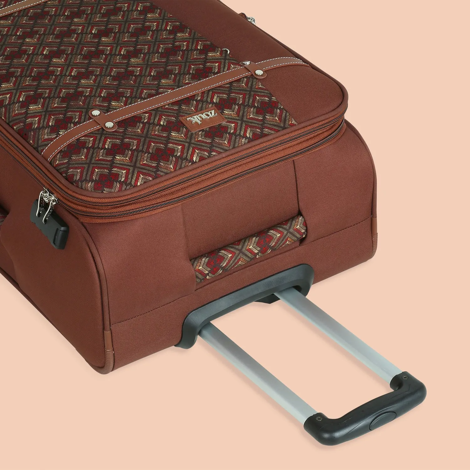 Amritsar Phulkari Saira Trolley Bag Combo (Cabin & Medium)