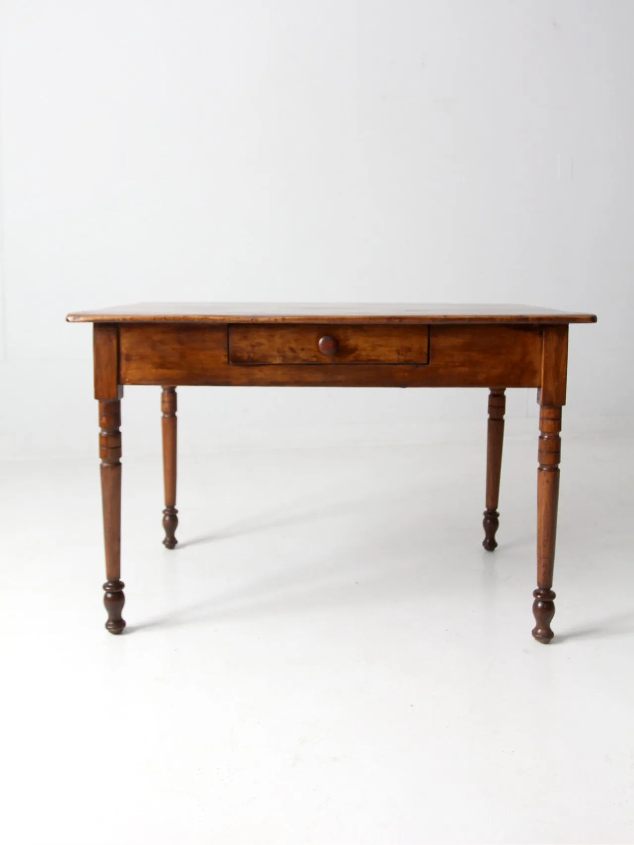 antique pine table with drawer