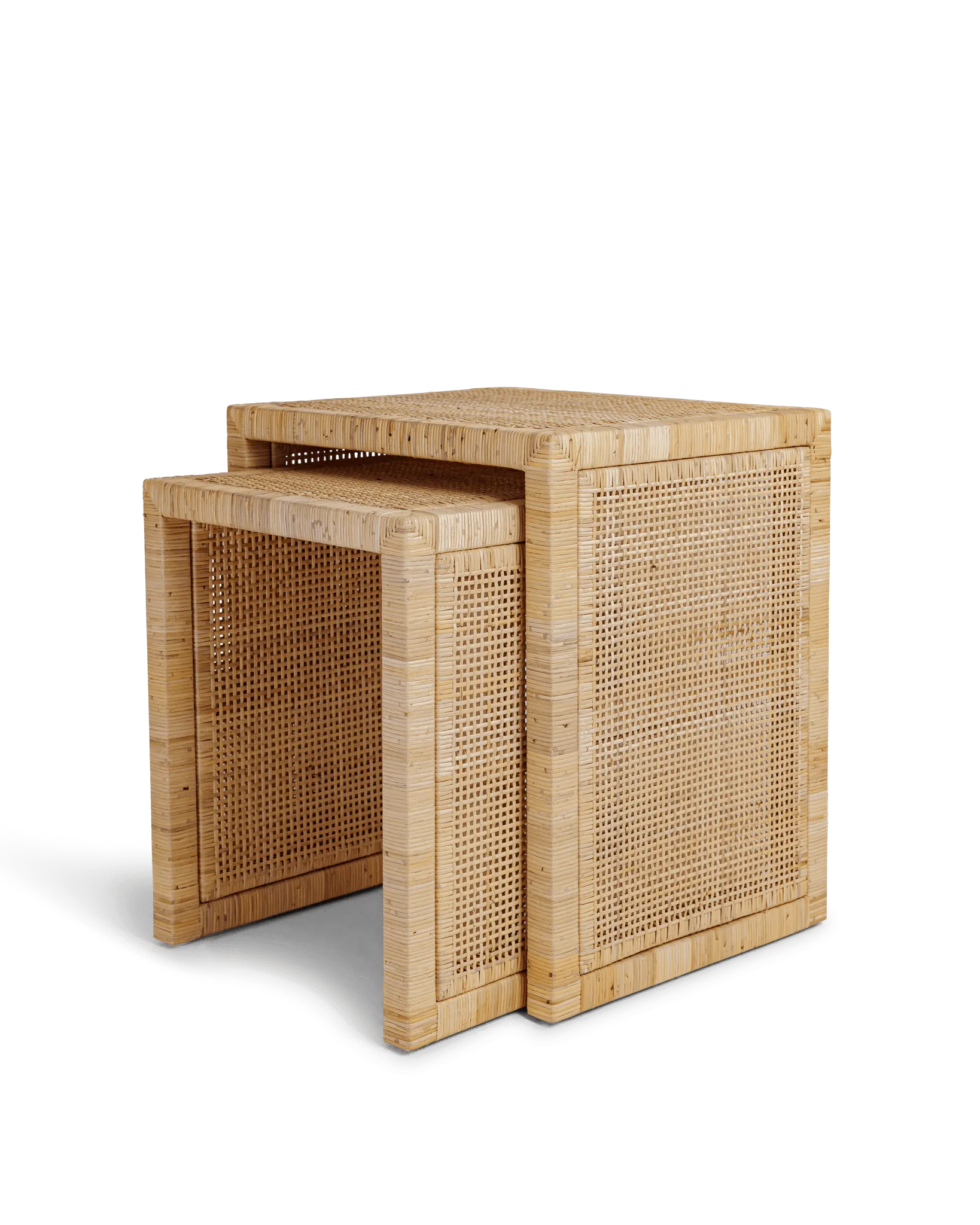 Bali Rattan Nesting Table