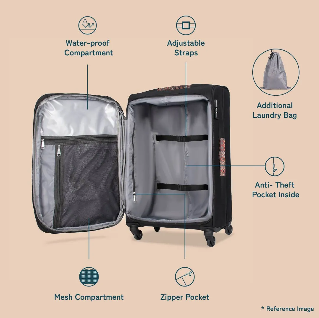 Banaras Elegance Avasa Trolley Bag (Black)