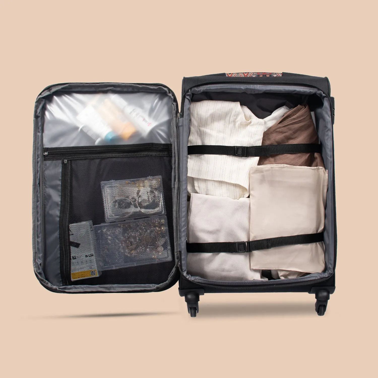 Banaras Elegance Avasa Trolley Bag (Black)