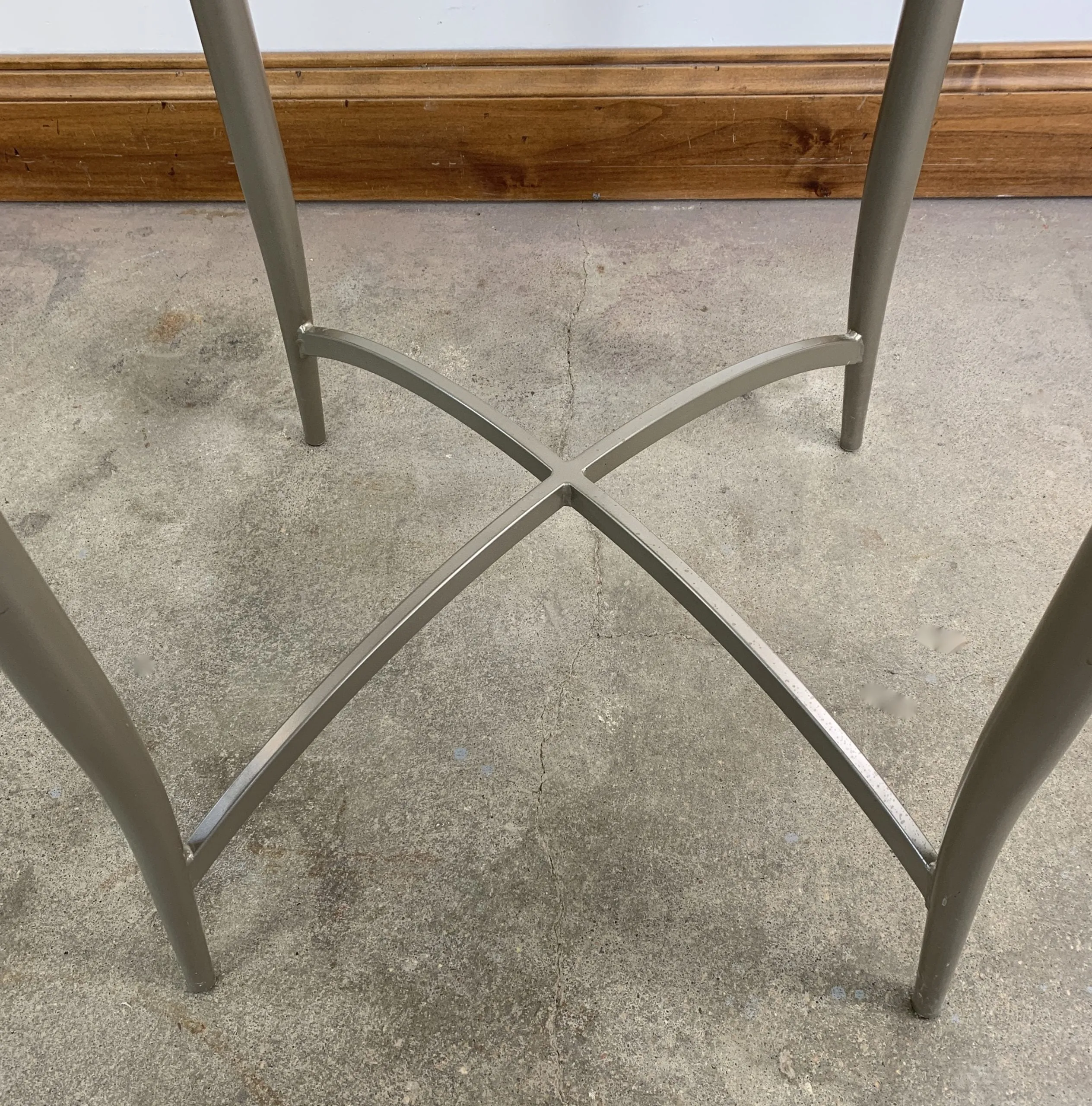 Bar Table, Glass, Steel, Round, Contemporary
