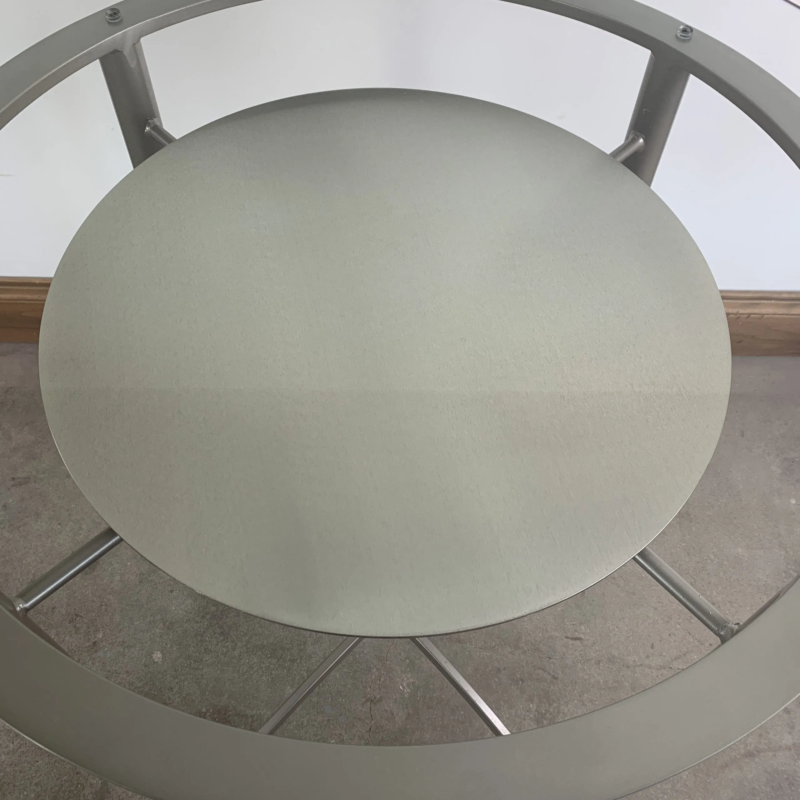 Bar Table, Glass, Steel, Round, Contemporary
