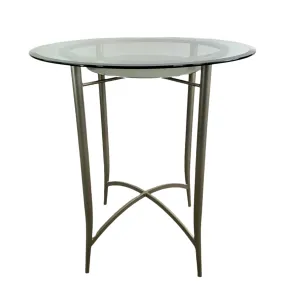 Bar Table, Glass, Steel, Round, Contemporary