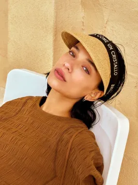 BBYB Raffia Sun Visor Cap (Natural)