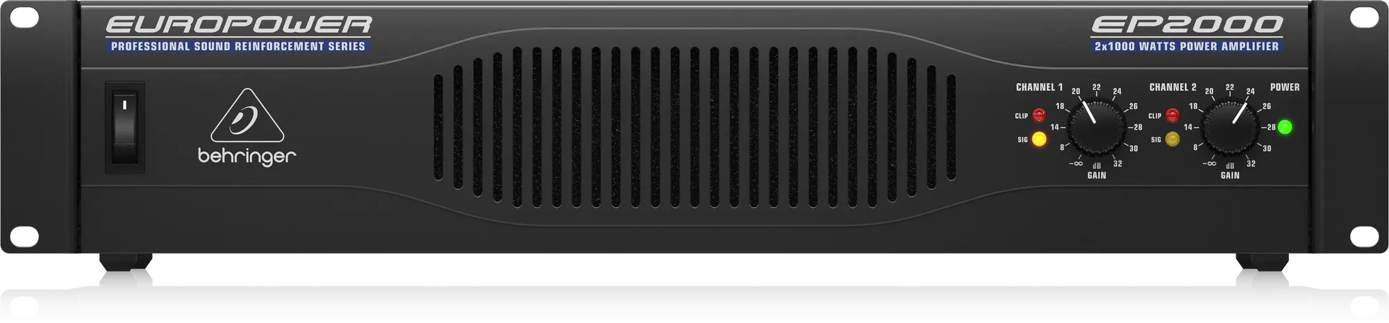 Behringer Europower EP2000 Professional 2000W Stereo Power Amplifier with ATR (Accelerated Transient Response) Technology