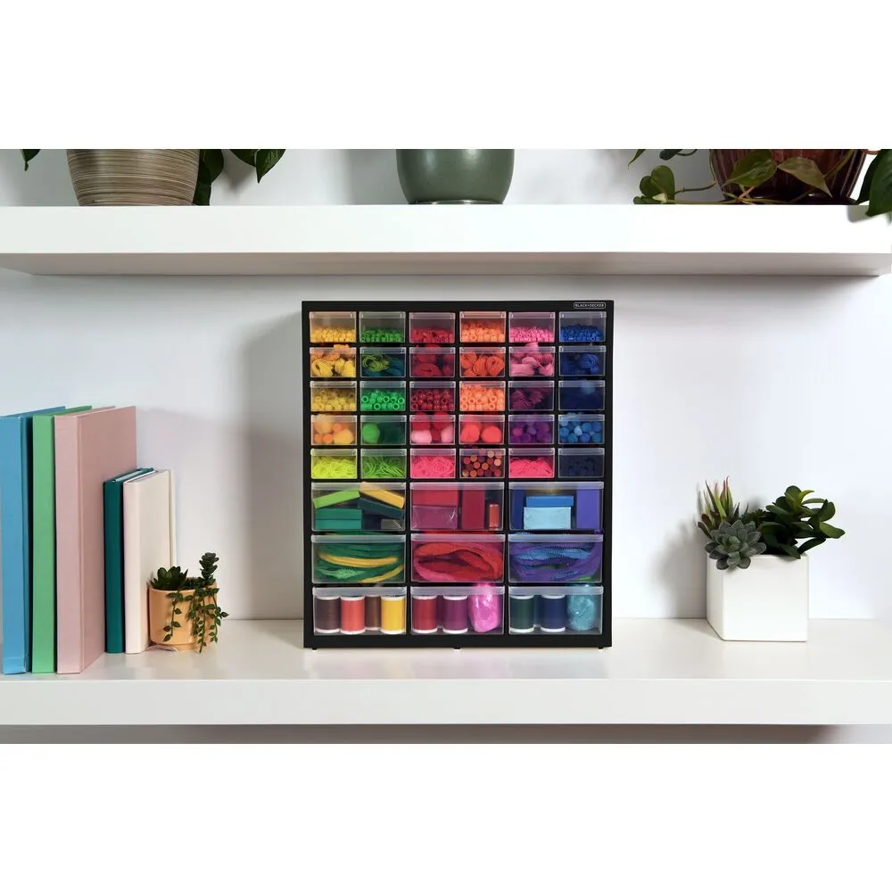Bin System 39-Compartment Large and Small Parts Organizer