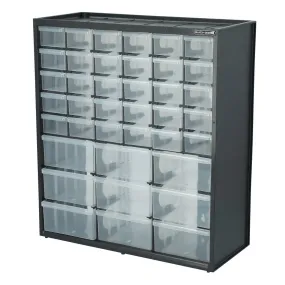 Bin System 39-Compartment Large and Small Parts Organizer
