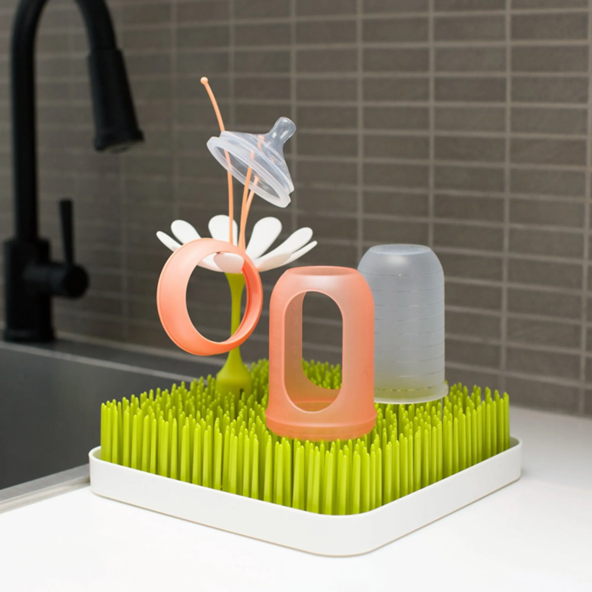 Boon STEM Drying Rack Accessory - White/Coral