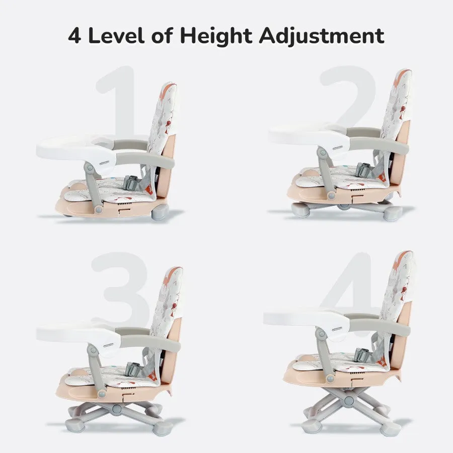Candy Pop Booster Chair - 4 Level Height Adjustment, Light Weight, Travel Friendly
