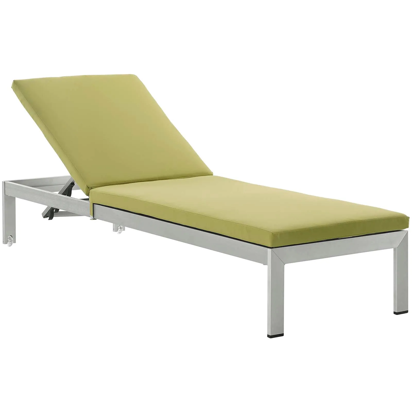 Coast Outdoor Patio Aluminum Black Mesh Chaise With Cushions