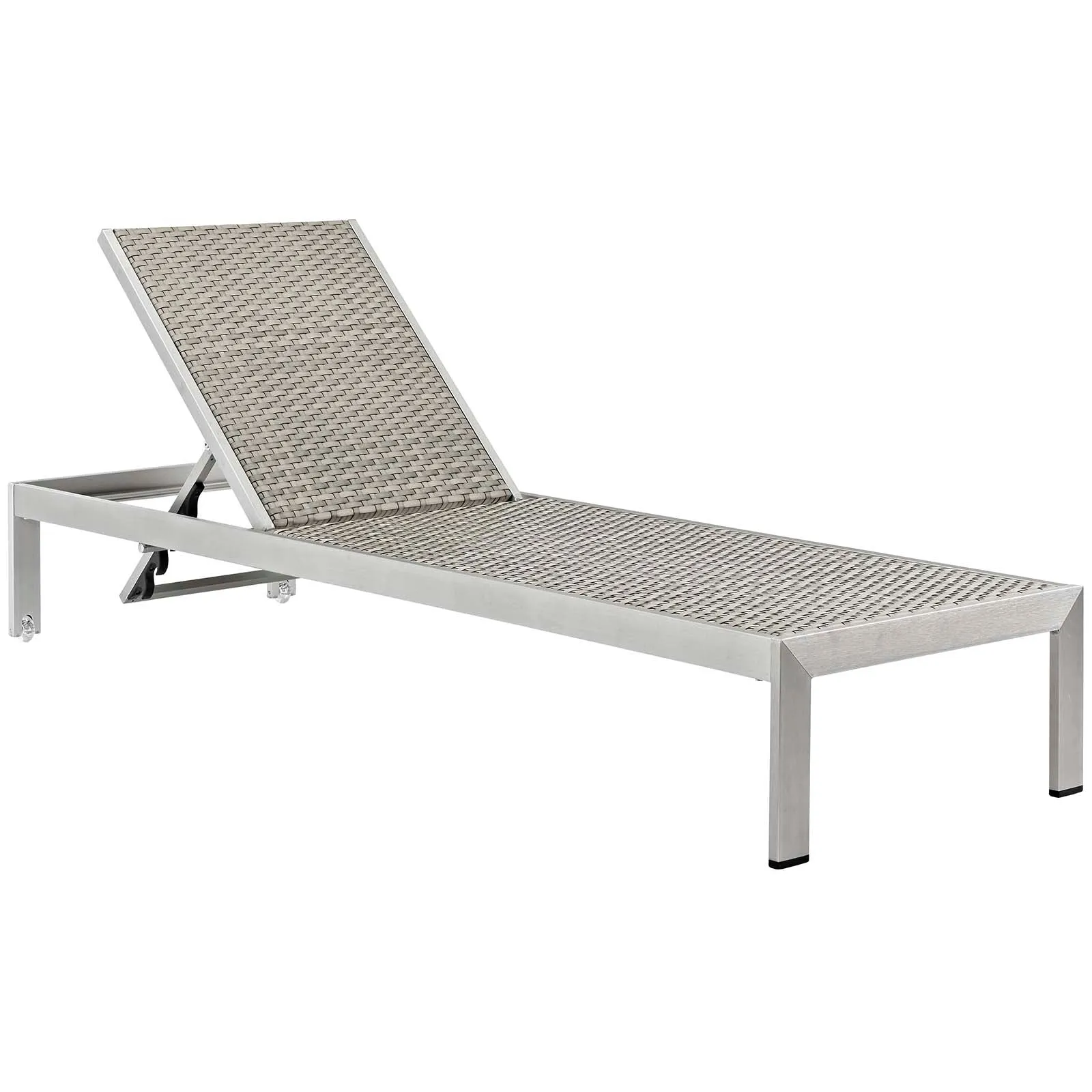 Coast Outdoor Patio Aluminum Rattan Chaise With Cushions